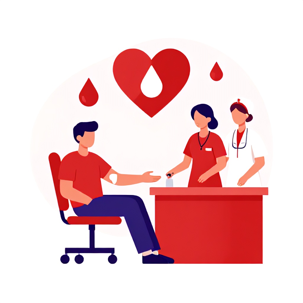 Blood donation camp illustration