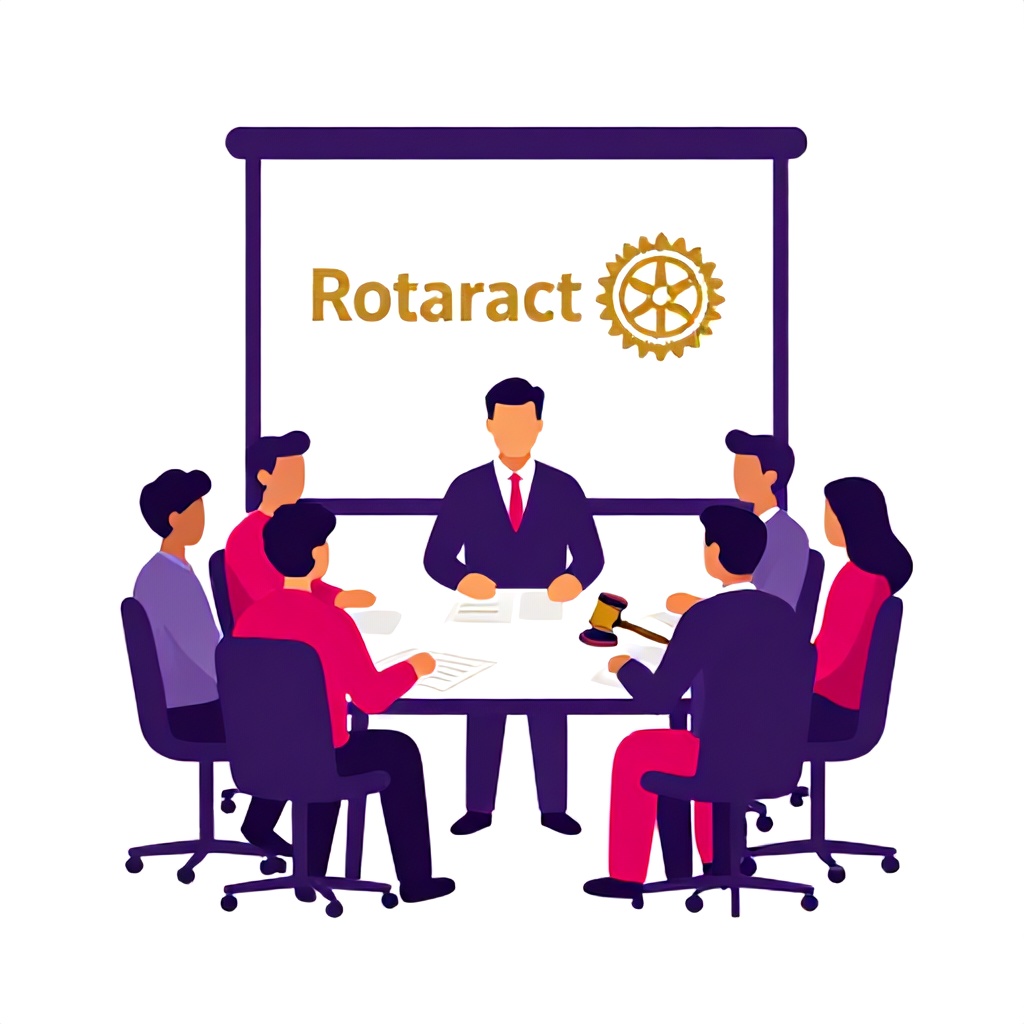 Rotaract board meeting illustration